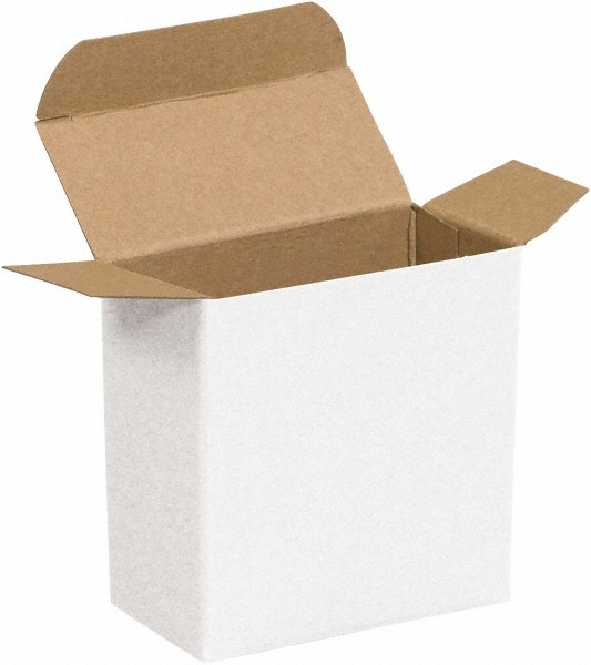 Made in USA | Value Collection Reverse Tuck Folding Carton: 2-1/8" Long x 7/8" Wide x 2-1/8" High - 1 Wall, White | 1000-Pack | Part #841436050593