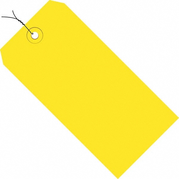 Value Collection - Blank Tag: 4-3/4'' High, Yellow, Synthetic Paper ...