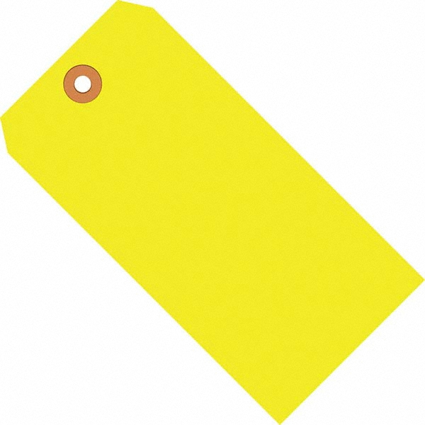 Value Collection - Blank Tag: 5-1/4'' High, Fluorescent Yellow ...
