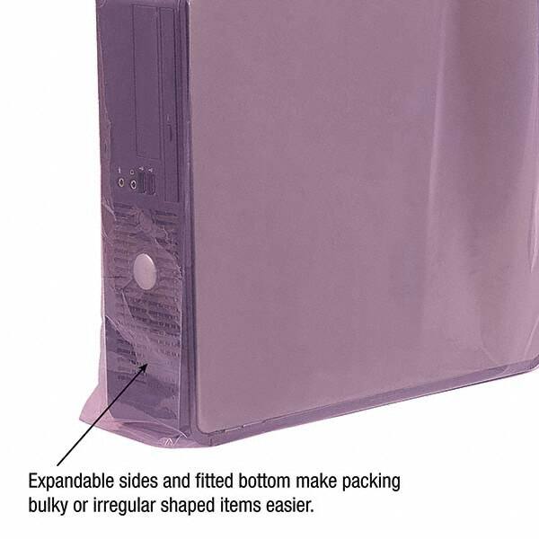 2 Mil Pink 3 x 5 Inch 1000 Pack Anti-Static Flat Poly Bags 
