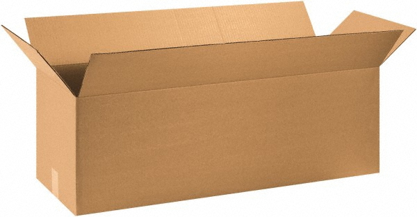 Corrugated Shipping Box: 36" Long, 12" Wide, 12" High - 1 Wall, Kraft, 65 lb Capacity