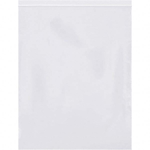 2 Mil 2 x 3 Clear with White Block Resealable Poly Bags, Pack of 100