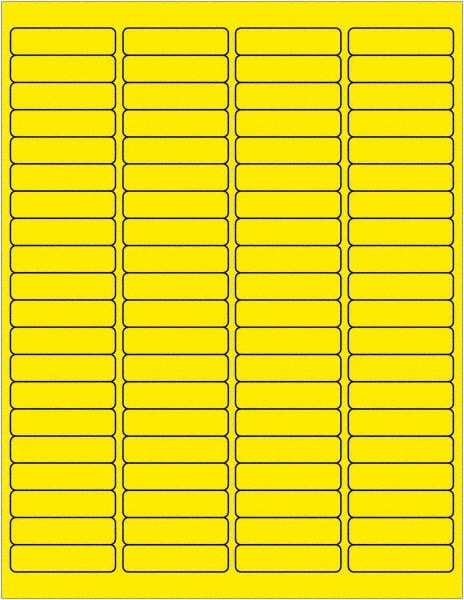 Tape Logic - Label Maker Label: Fluorescent Yellow, Paper, 1/2