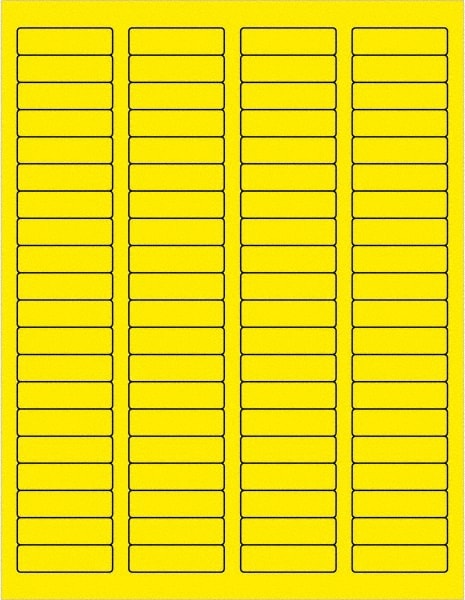 Tape Logic - Label Maker Label: Fluorescent Yellow, Paper, 1-3/4