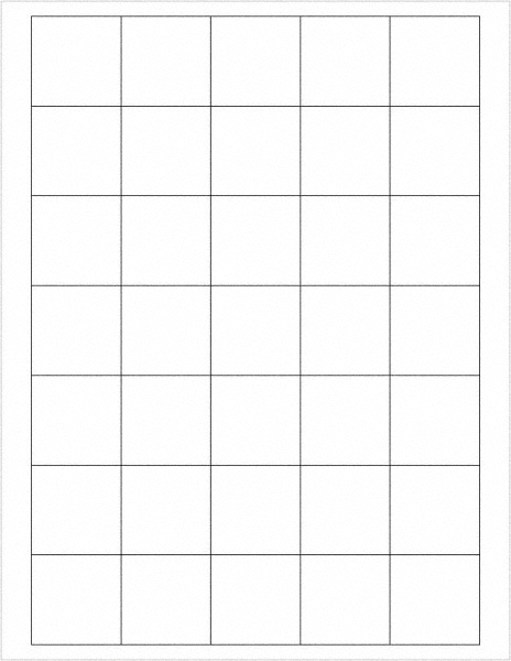 Tape Logic Pack of (3500), 1-1/2" x 1-1/2" White Paper Laser Labels - For Laser Printers | Part #LL108