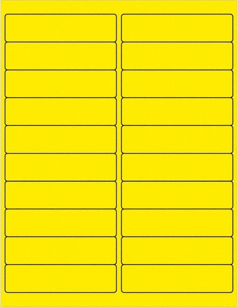 Tape Logic - Label Maker Label: Fluorescent Yellow, Paper, 4