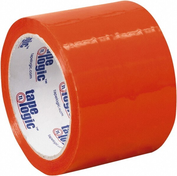 Packing Tape: 3" Wide, Orange, Acrylic Adhesive