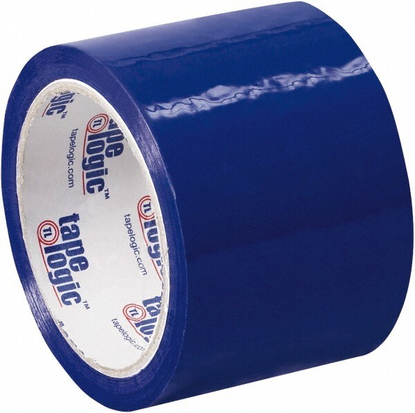Packing Tape: 3" Wide, Blue, Acrylic Adhesive