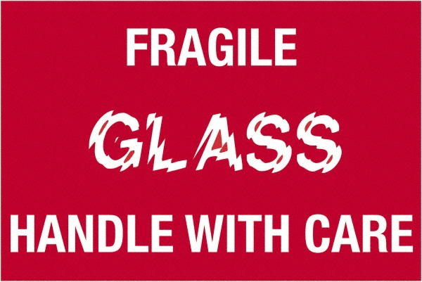 Tape Logic 3" x 3" Red/White Paper Shipping Label - For Multi-Use | Part #DL1066