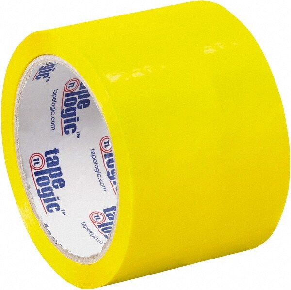 Packing Tape: 3" Wide, Yellow, Acrylic Adhesive