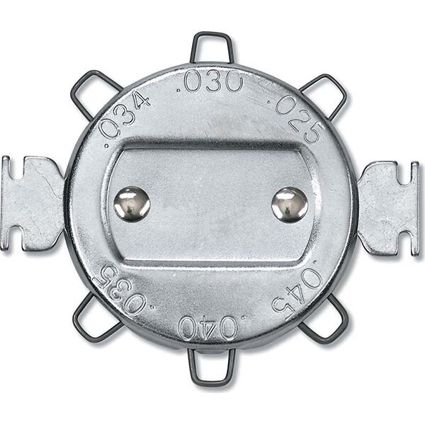 6-Wire SAE/Metric Spark Plug Gap Gauge with (2) Electrode Adjusting Tools