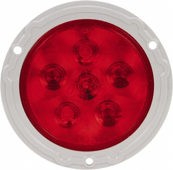 4" Long Stop, Turn & Tail Light - 12 Volt, LED, Round Lens, Red
