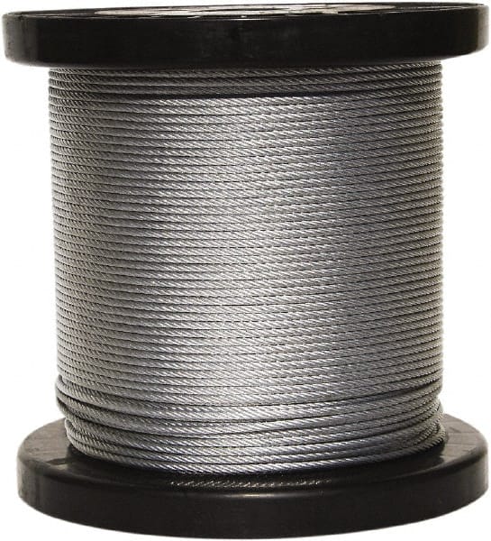 Loos & Co. GC044XXXX-0250S 250 Long, 1/8" x 1/8" Diam, Galvanized Steel Wire Rope 