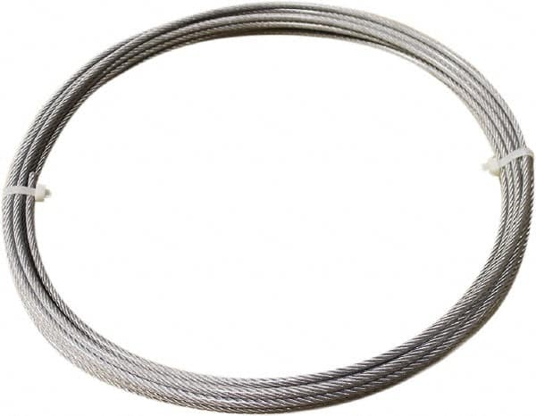 Loos & Co. SC013VA02-0050C 1/16" x 3/64" Diam, Stainless Steel Wire Rope 