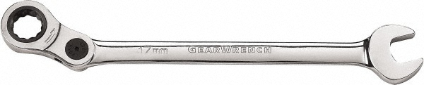 GEARWRENCH 9mm 12 Point Ratcheting Combination Wrench - 5-55/64" OAL, Steel, Full Polish Finish | Part #85509