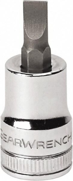 4mm, 3/8" Drive Slotted Screwdriver Socket