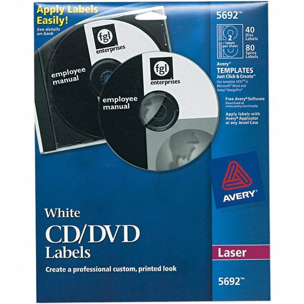 9.3" x 12" White Paper Laser Label