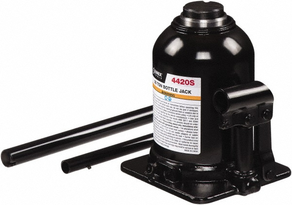 20 Ton Capacity Bottle Jack - 7-1/2" to 13.8" High, 6.42" Long x 5.63" Wide Base