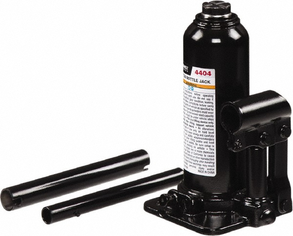4 Ton Capacity Bottle Jack - 7.6" to 14.7" High, 4.33" Long x 4.06" Wide Base
