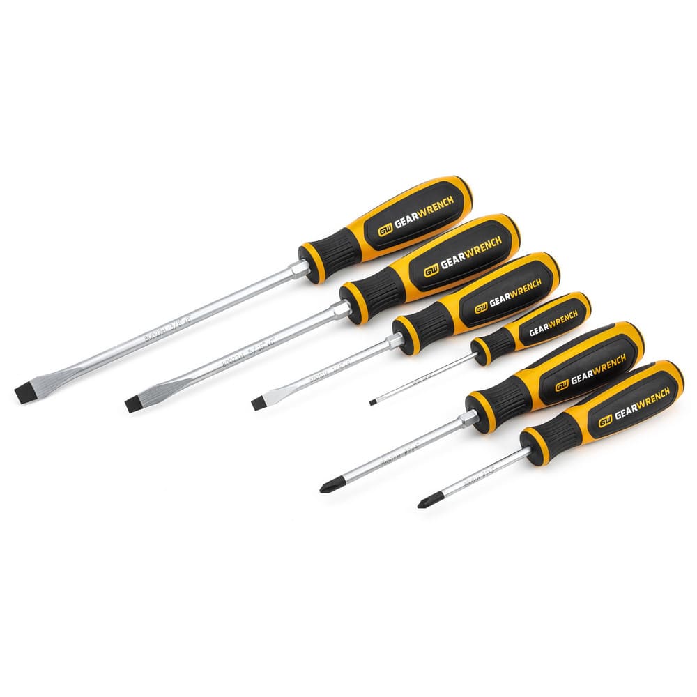 GEARWRENCH 80050H Screwdriver Set: 6 Pc, Phillips & Slotted 