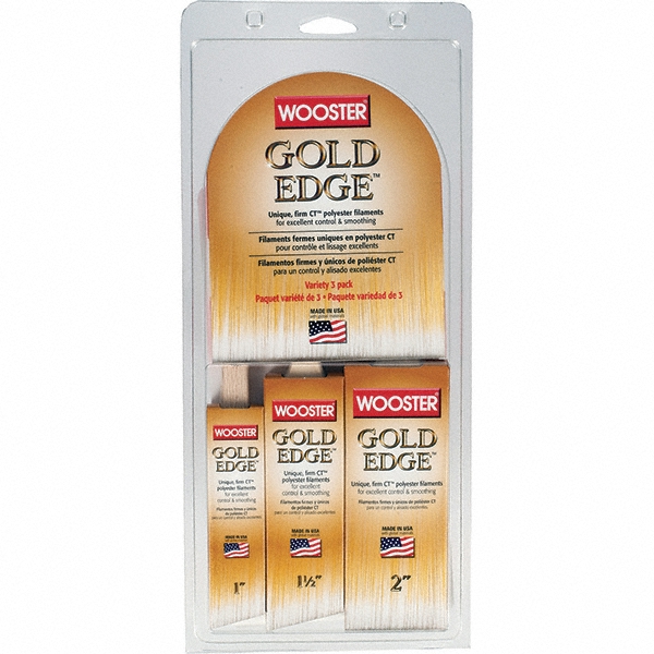 Wooster Brush 1, 11/2 & 2" Angle/Flat Polyester General Purpose Paint Brush Set 39676796