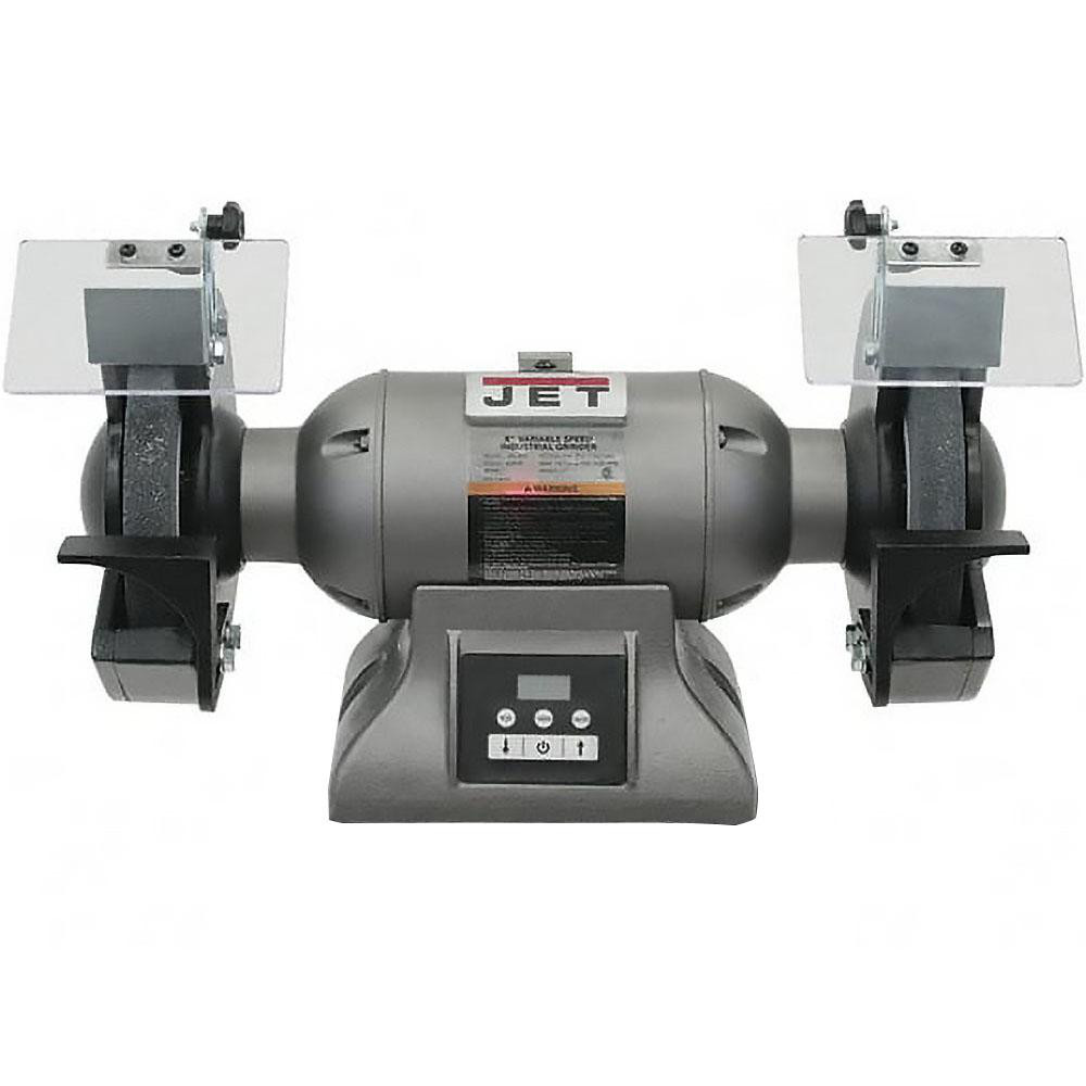 Bench Grinder: 8" Wheel Dia, 5/8" Arbor Hole Dia, 1 hp - 115 V, 3 Phase, 1" Wheel Thickness, 3,600 Max RPM