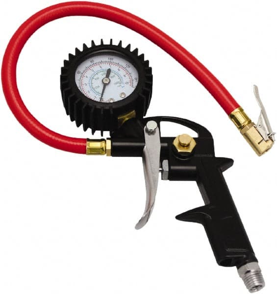Milton EX0500P 0 to 150 psi Dial Easy-Clip Tire Pressure Gauge 