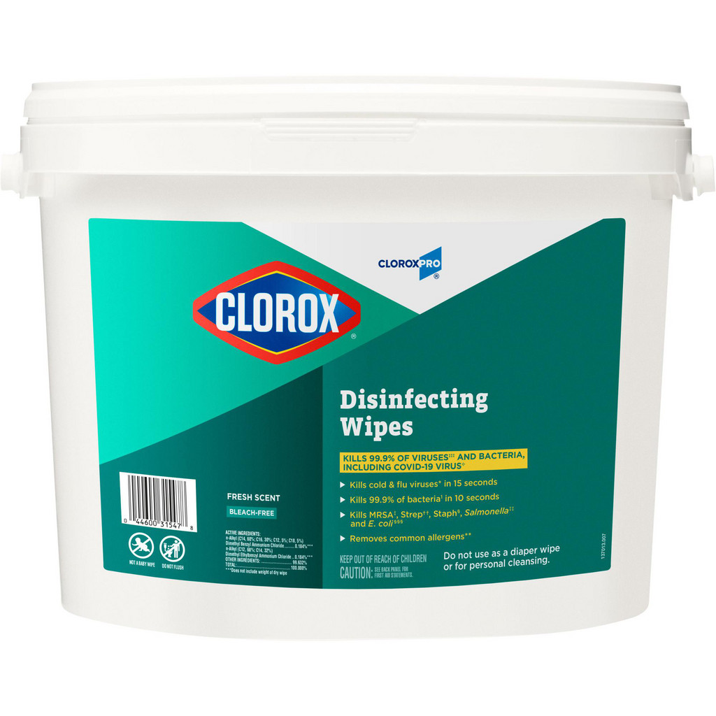 Clorox Disinfecting Wipes 1Ply Bucket 7 x 8 Fresh Scent White  700 SheetsBucket  Part CLO31547