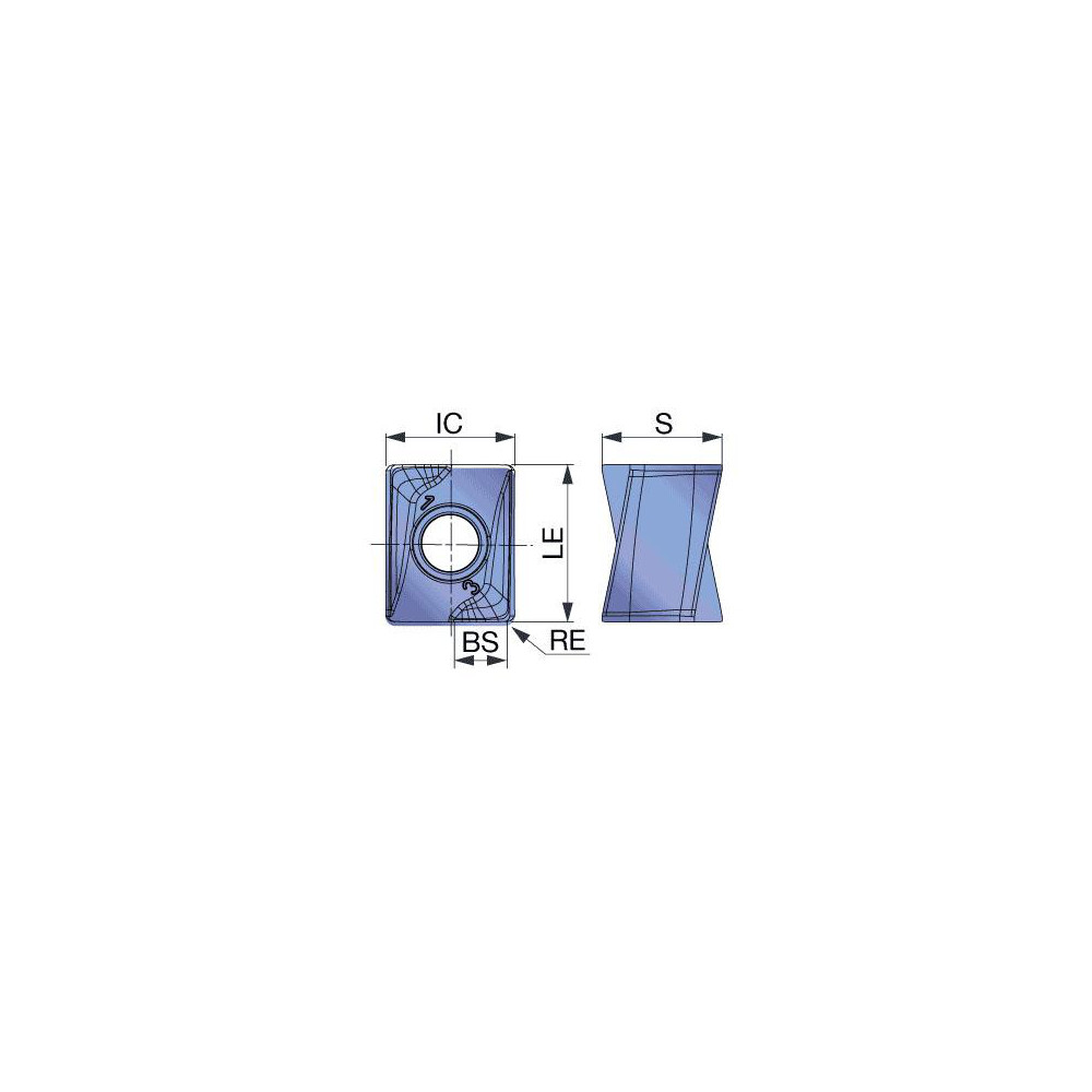 Tungaloy - Milling Insert: ANSI LQMU110704PNER-MJ AH120, ISO 