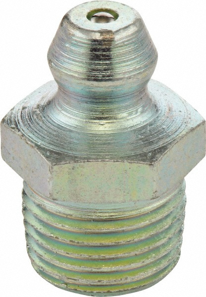 Standard Grease Fitting: 180 &deg; Head, 1/8-28 BSPT - Steel