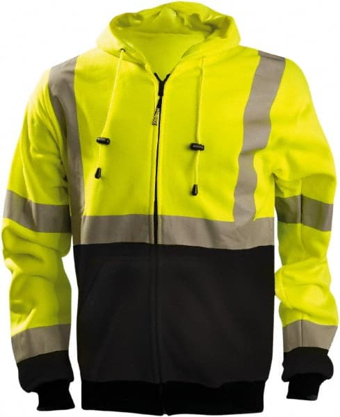 Occunomix LUX-HZSWTBX-YL Size L Hi-Viz Yellow & Black High Visibility Sweatshirt 
