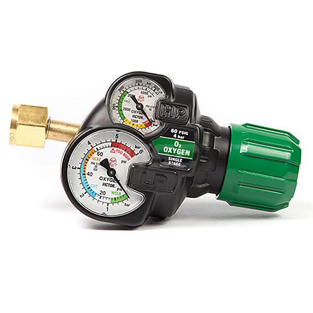 Welding Regulators; Compatible Gas: Oxygen ; Diaphragm Material: Stainless Steel ; Stage: Single ; Inlet Connection Type: 540 ; Outlet Connection Type: 9/16-18 RH