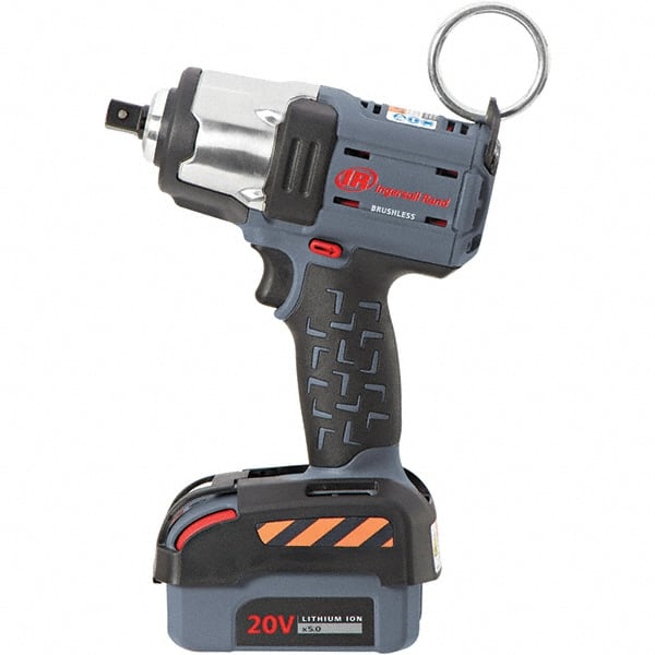 Ingersoll Rand W5153P-C1D2-K22 Cordless Impact Wrench: 20V, 1/2" Drive, 0 to 3,0 BPM, 2,100 RPM 