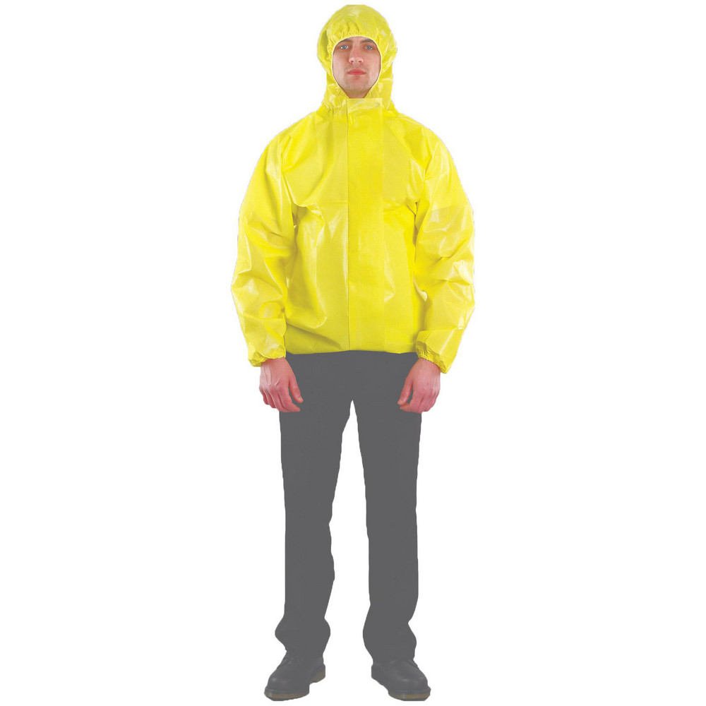 Disposable & Chemical Resistant Lab Coats; Garment Style: Jacket ; Gender: Unisex ; Size: 5X-Large ; Cuff Style: Elastic ; Material: Multi-Layer Non-Woven Barrier Laminate Fabric ; Closure Type: Zipper