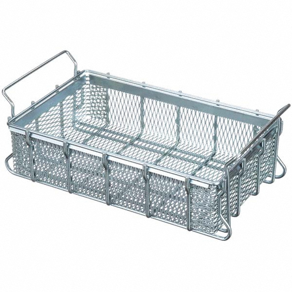 Wire Basket: Rectangular, Steel - 10" OAW, 16" OAL, 4-1/2" OAH