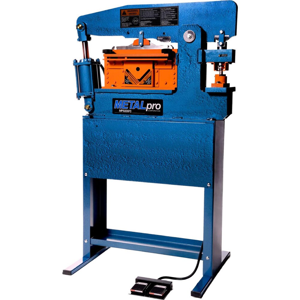 Ironworker: 3-3/4" Throat Depth, 50 Ton Punch, 3/8" Hole