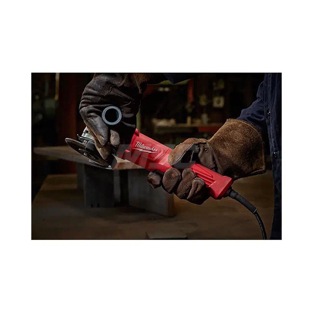 Corded Angle Grinder: 4-1/2 Wheel Dia, 12,000 RPM, 5/8-11 Spindle