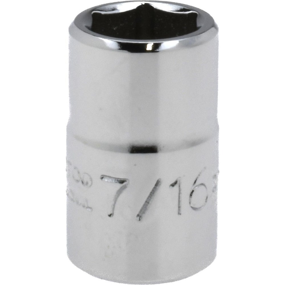 Hand Socket: 7/16" Socket, 6-Point