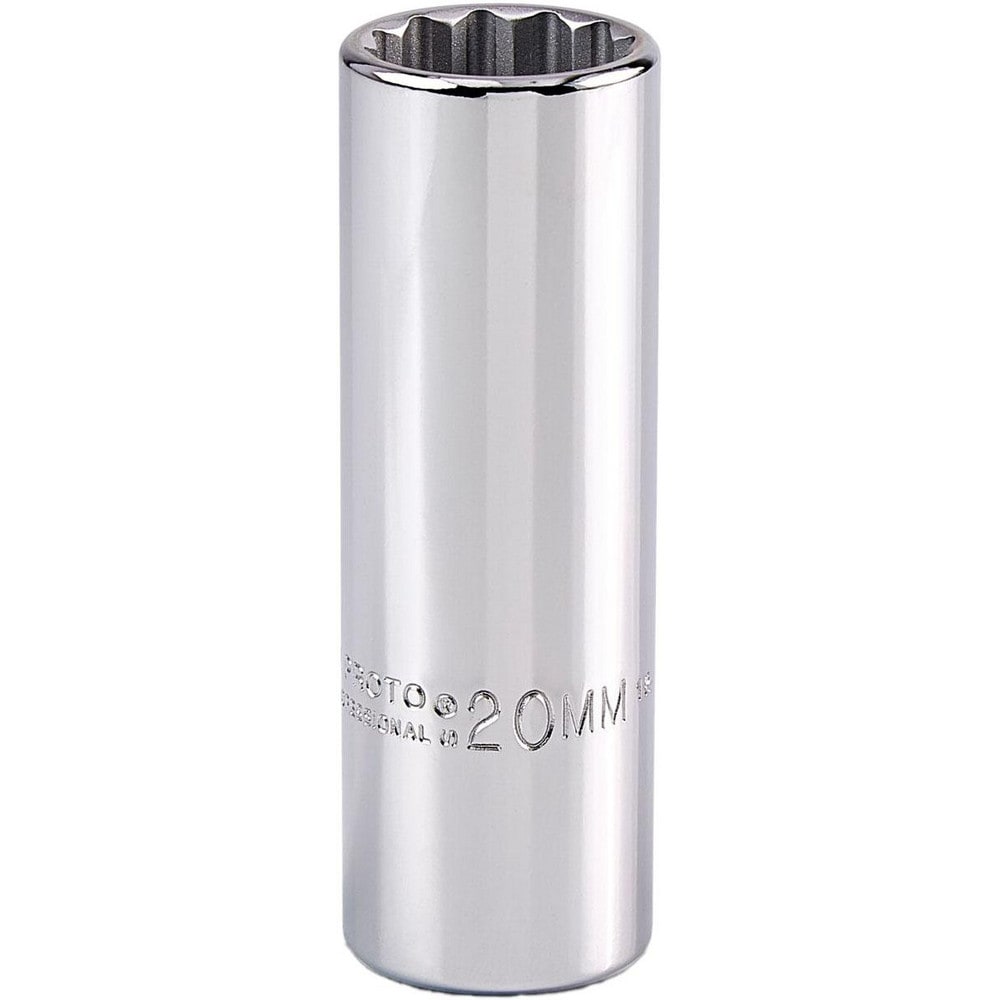 Deep Hand Socket: 20 mm Socket, 12-Point