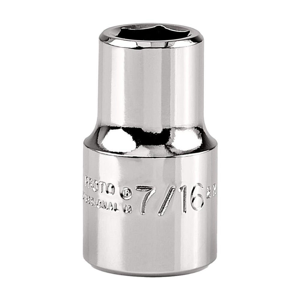 Hand Socket: 7/16" Socket, 6-Point