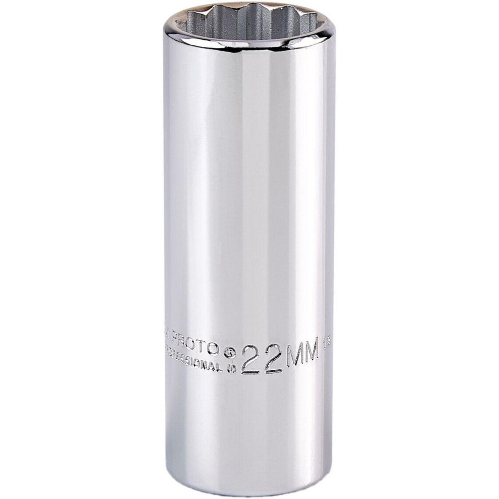 Deep Hand Socket: 22 mm Socket, 12-Point