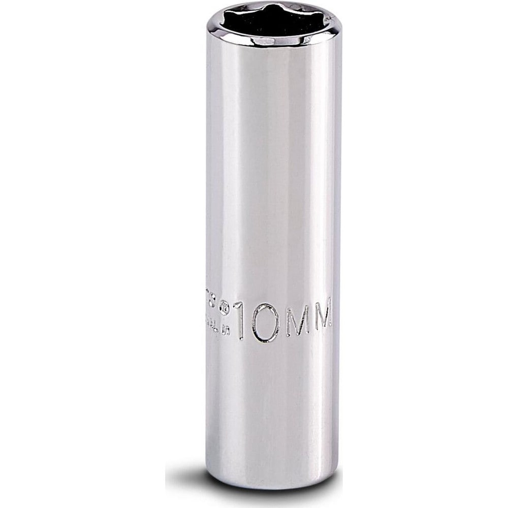 Deep Hand Socket: 10 mm Socket, 6-Point