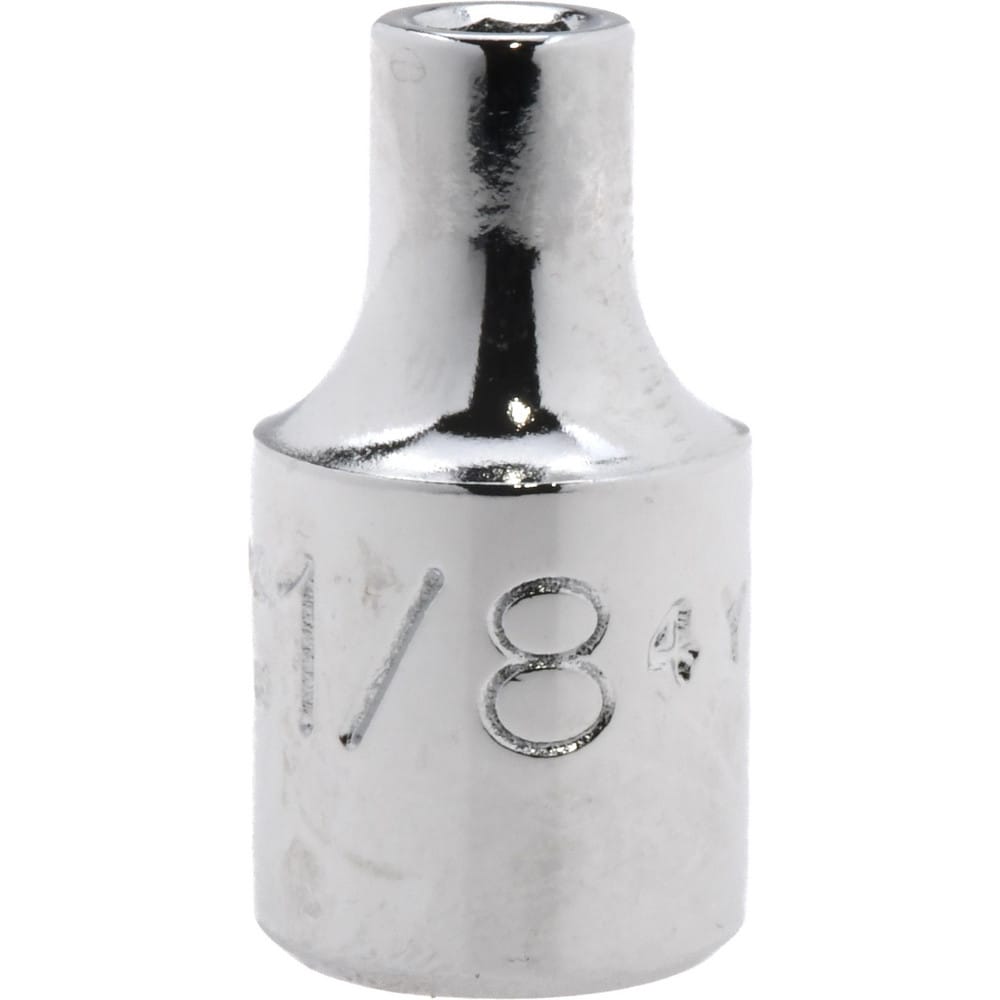 Hand Socket: 1/8" Socket, 6-Point