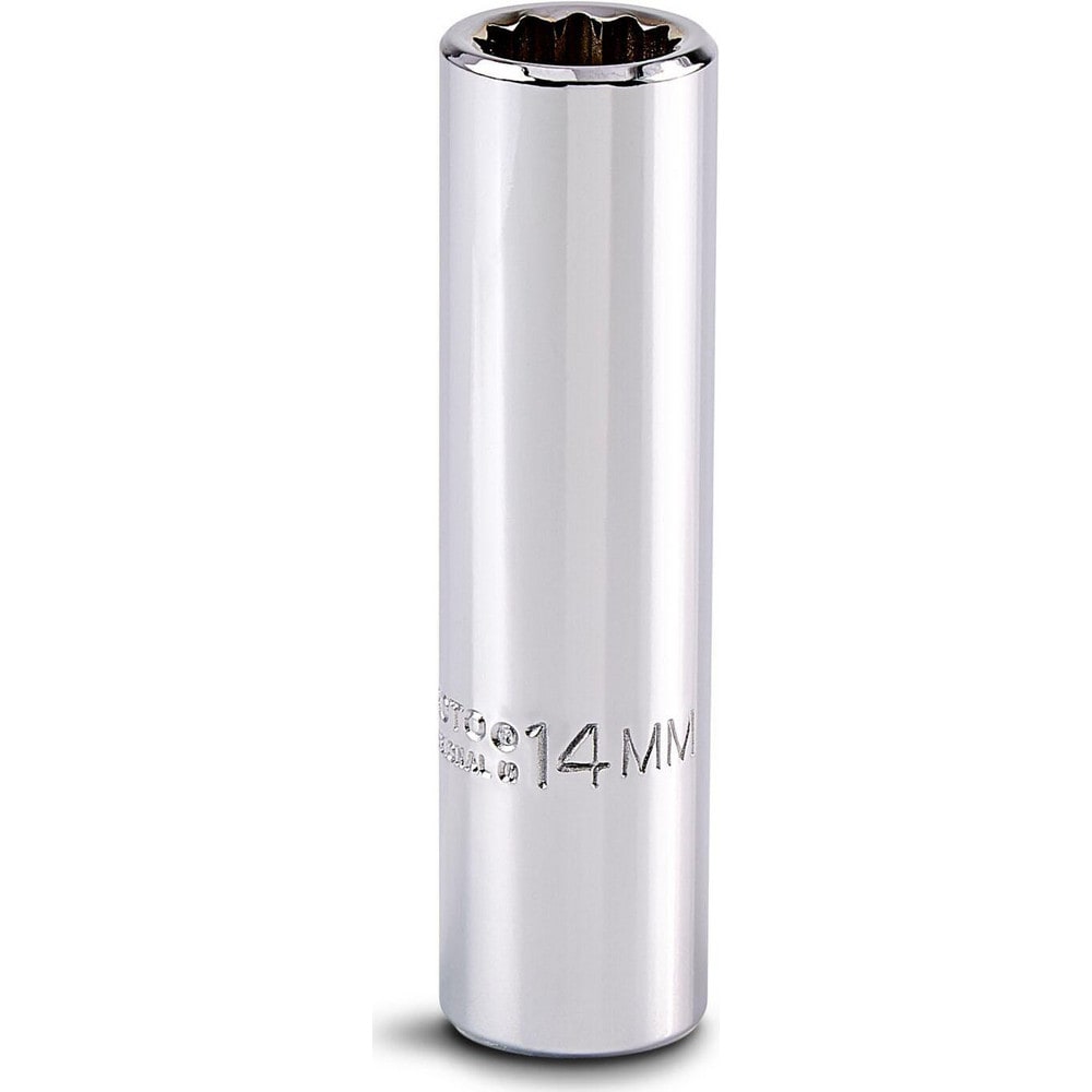 Deep Hand Socket: 14 mm Socket, 12-Point