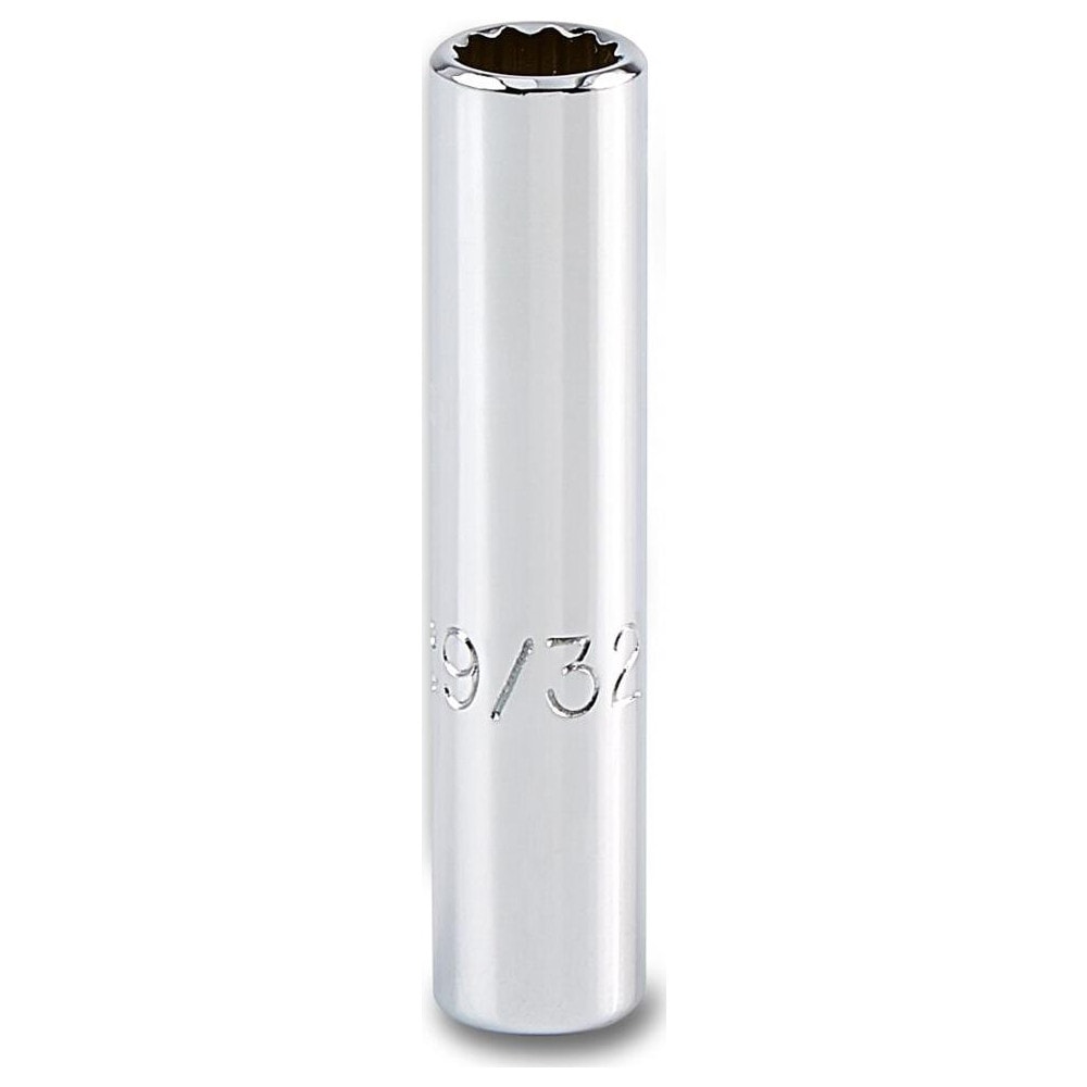 Deep Hand Socket: 9/32" Socket, 12-Point