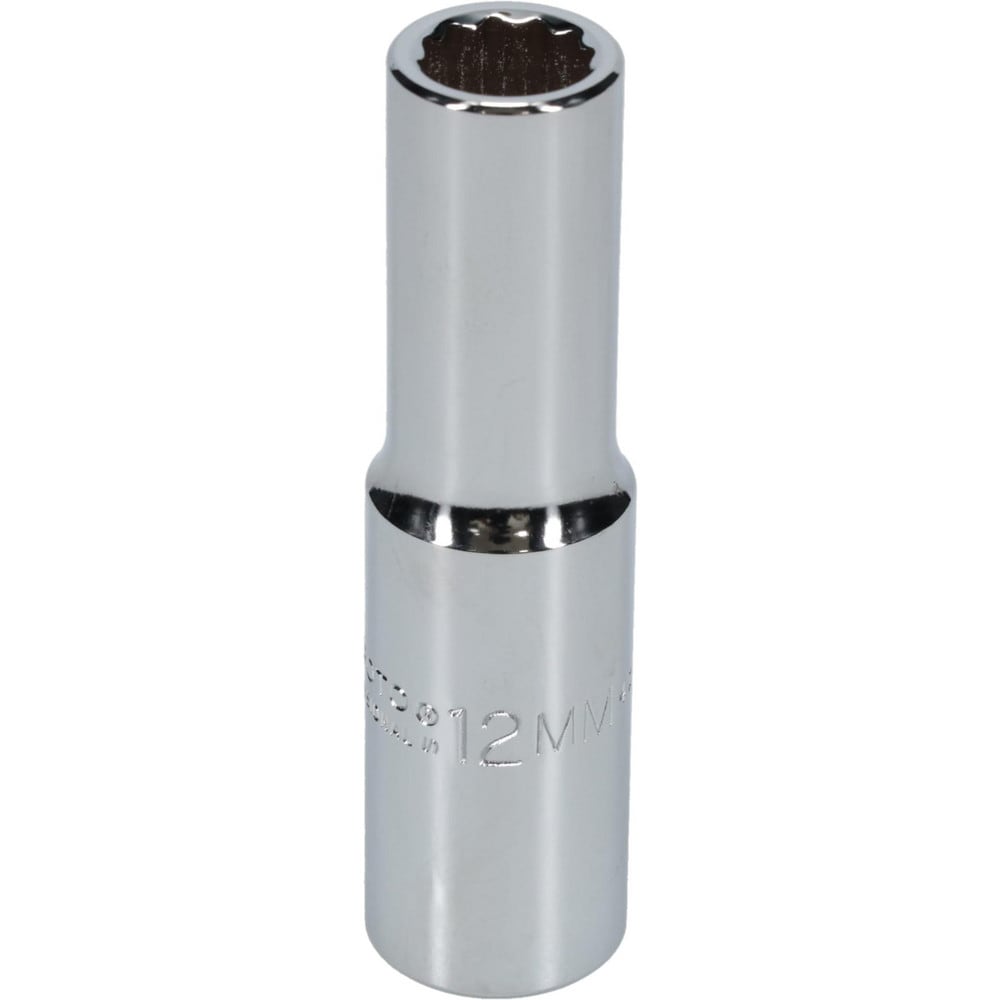 Deep Hand Socket: 12 mm Socket, 12-Point