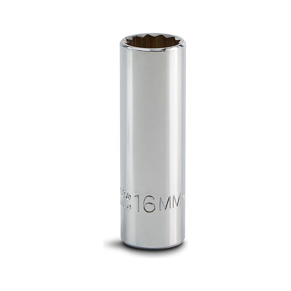 Deep Hand Socket: 16 mm Socket, 12-Point