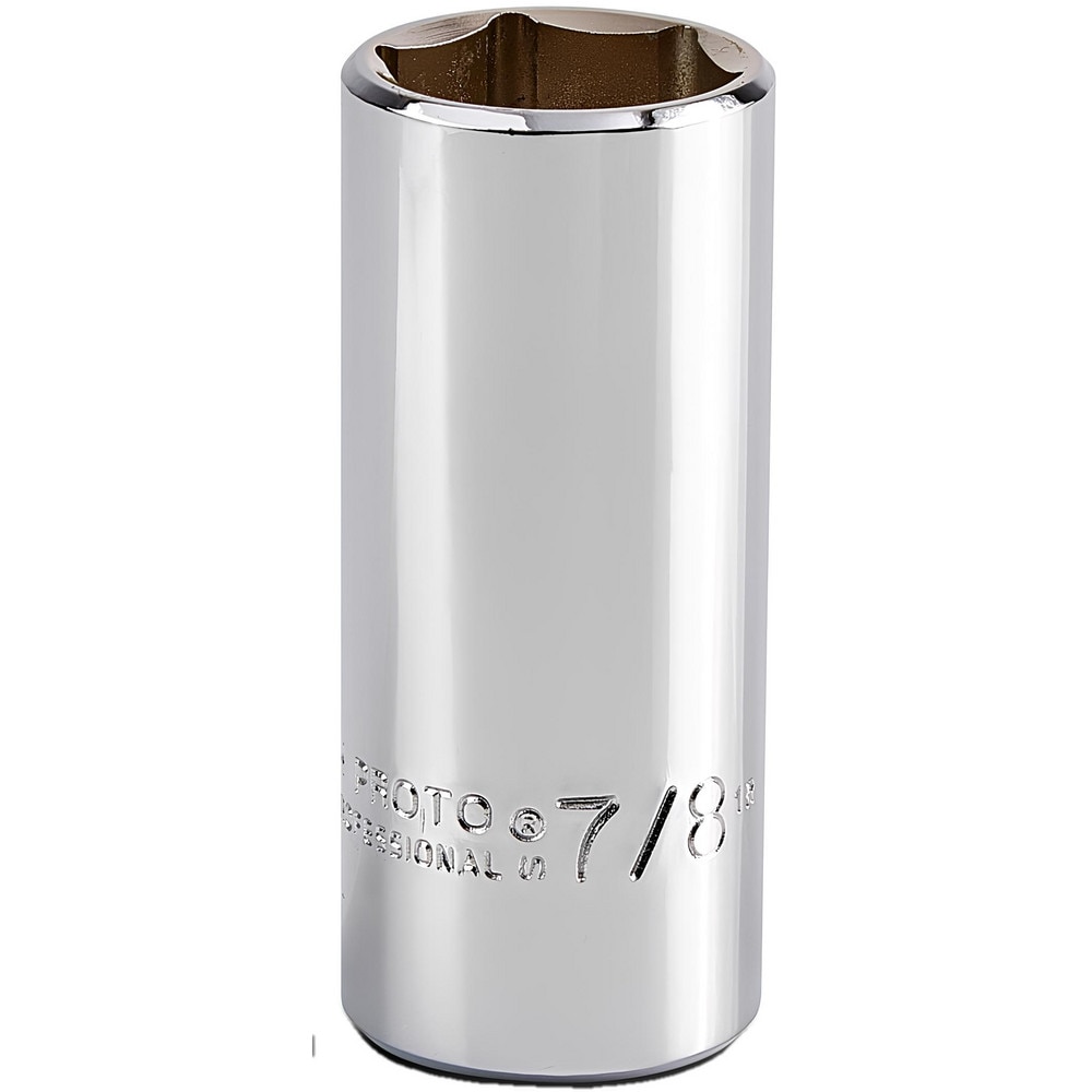 Deep Hand Socket: 7/8" Socket, 6-Point