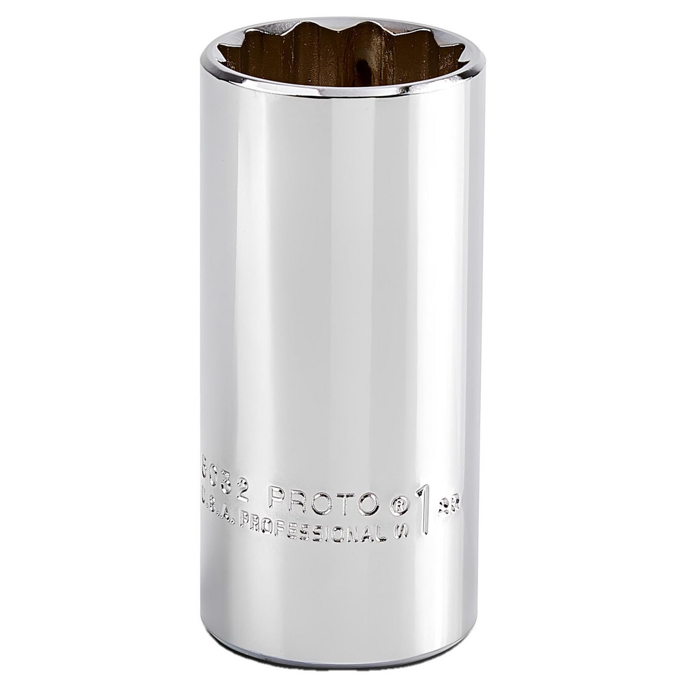 Deep Hand Socket: 1" Socket, 12-Point
