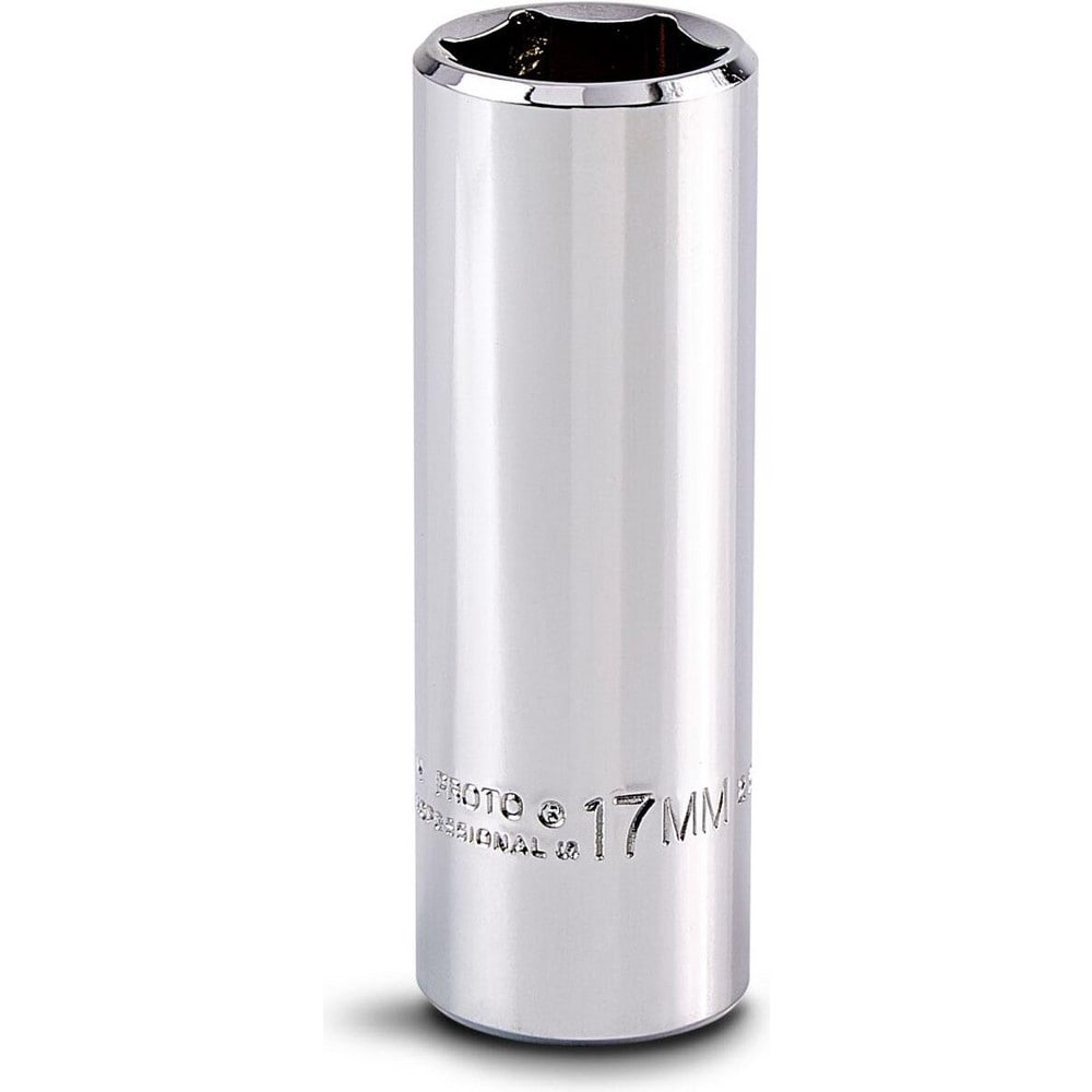 Deep Hand Socket: 17 mm Socket, 6-Point